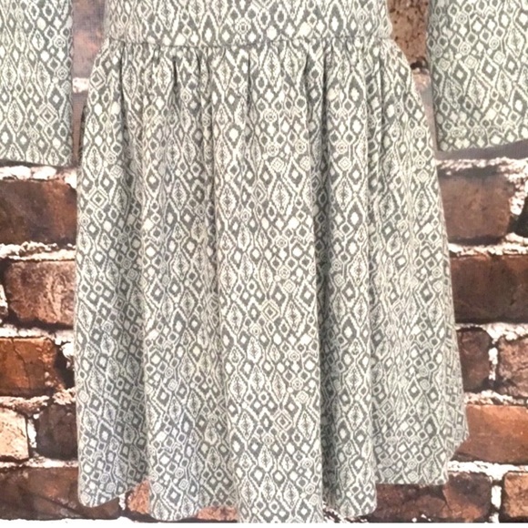 BP Nordstrom Dress Flare White Gray Diamond Medium - Picture 6 of 8
